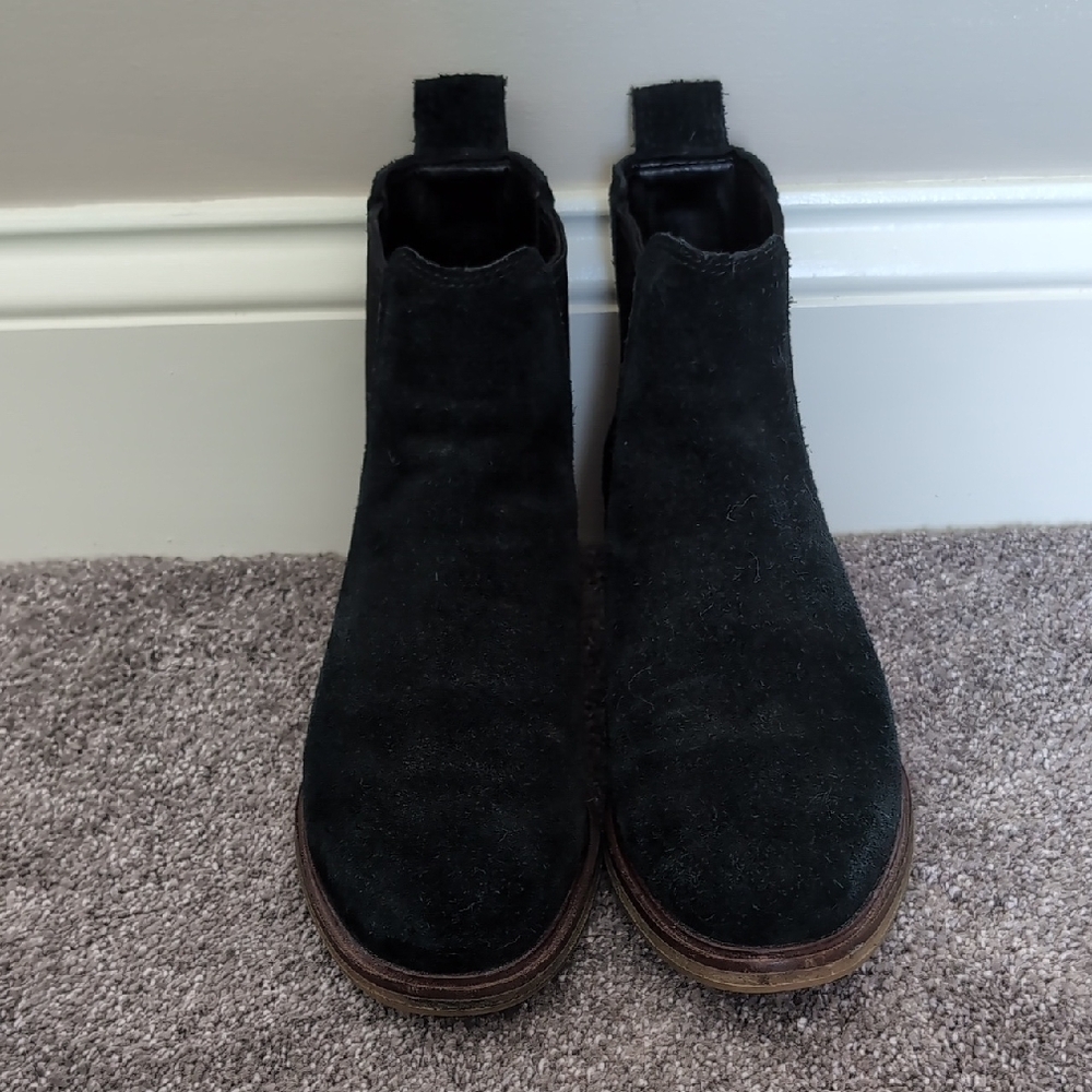 Clarks Black Suede Ankle Boots